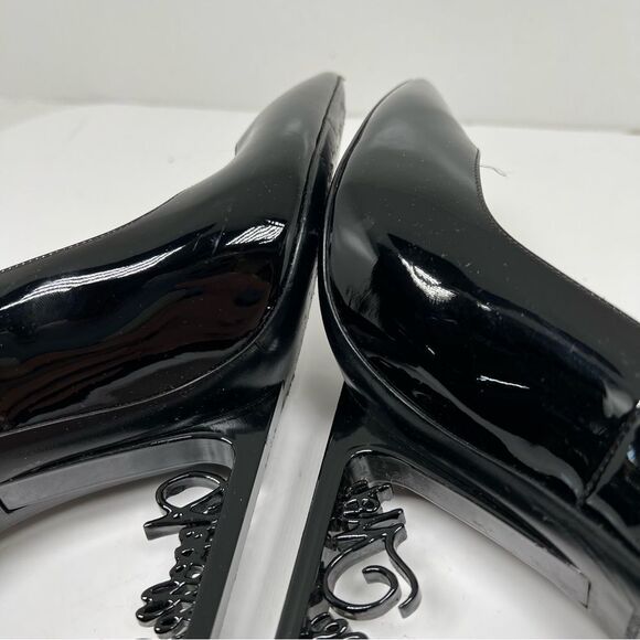 SAINT LAURENT Patent Opyum Appelle Moi Ankle Strap Pump 40 Black - Picture 8 of 13